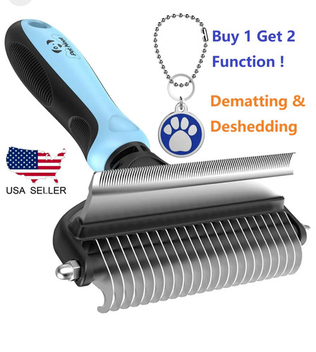2side dog brush for shedding - dog,