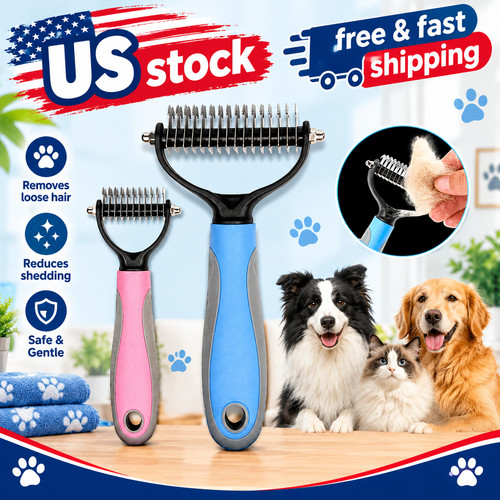 2side dog brush for shedding - 2side,