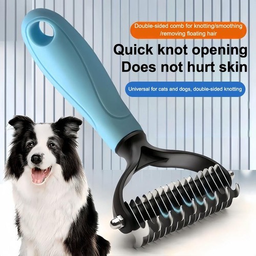 2side dog brush for shedding - 2side,
