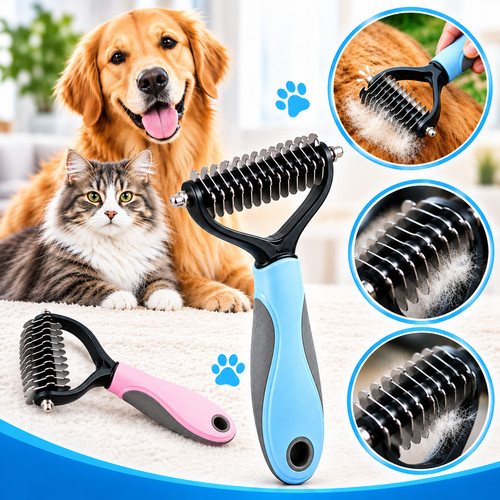2side dog brush - 2side, for