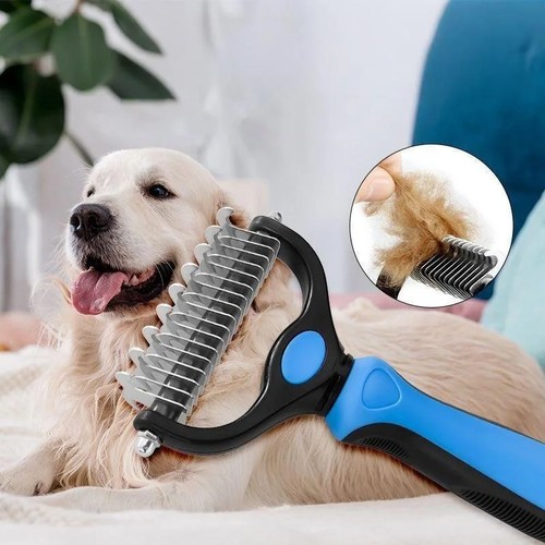 Pet deshedding brush dog cat - pet,