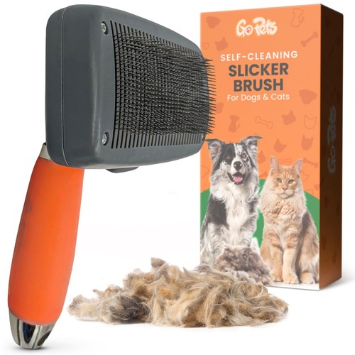 Self cleaning slicker - slicker, brush
