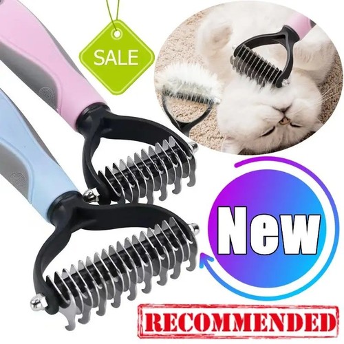 2side dog brush for shedding - 2side,