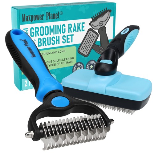 Dog rake and brush - rake, set