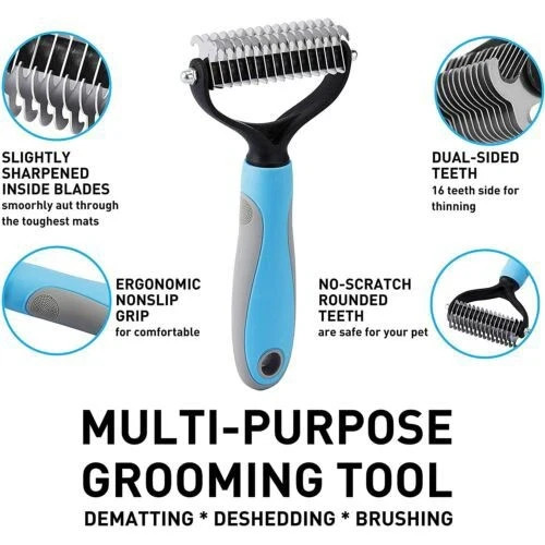 2side dog brush - 2side, shedding